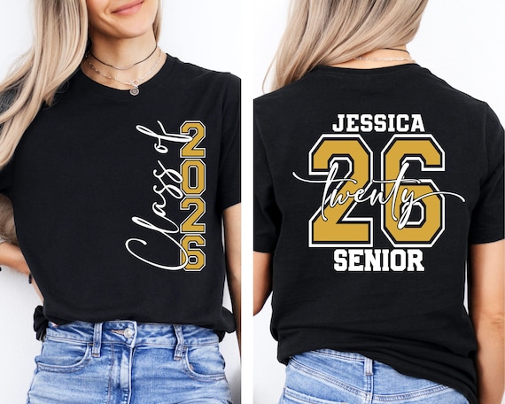 Personalized Senior 2026 Shirt, Class Of 26 Shirt,Graduation 2026 Shirt, Custom Name Graduation Gift,Senior Gift Graduation,Graduation Party