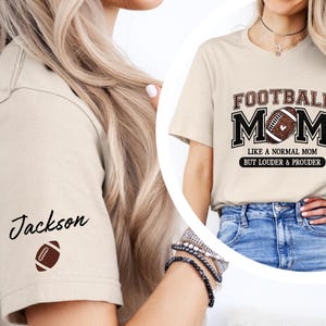 Football Mom Shirt, Personalized Football Mom Shirt With Kids Name and Number, Football Mom Tee ,Football Mom T-Shirt, Football Mama Tee