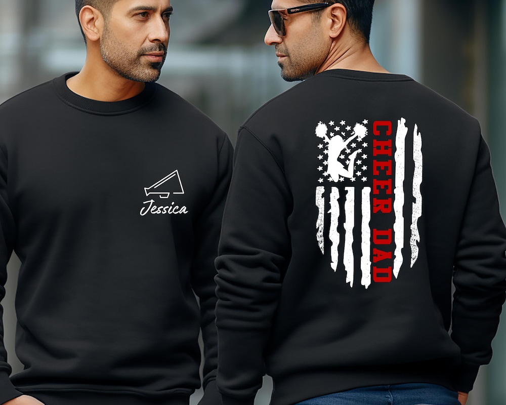 Cheer Dad Sweatshirt ,Custom Cheer Dad Shirt ,Cheer Spirit Wear Hoodie, Cheer Dad Gift, Cheer Gift For Dads, Cheer Sweat For Dad New Hoodie