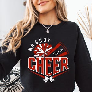 Custom Cheer Sweatshirt, Cheer Sweater, Cheer Squad Sweaters, Cheer Coach Sweater,Cheer Mom with Name Sweater,Custom Cheer Team Name Sweater