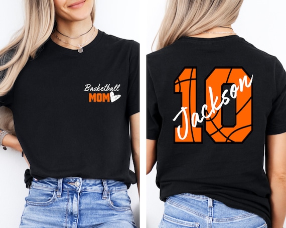 Personalized Basketball Mom Shirt, Basketball Mom Shirt With Kids Name and Number,Custom Basketball Mom Tee,Basketball Mom T-Shirt,Game Day