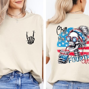 Chill The Fourth Out Shirt, 4th of July Shirt, USA Shirt, Funny 4th of July Shirt, Retro American Flag Shirt, Independence Day Shirt,USA Tee image 7