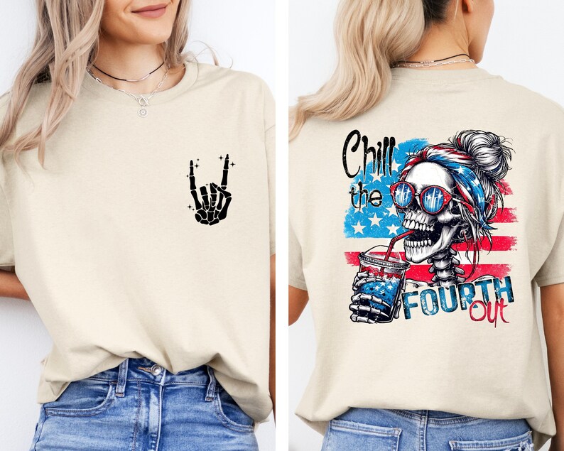 Chill The Fourth Out Shirt, 4th of July Shirt, USA Shirt, Funny 4th of July Shirt, Retro American Flag Shirt, Independence Day Shirt,USA Tee image 7