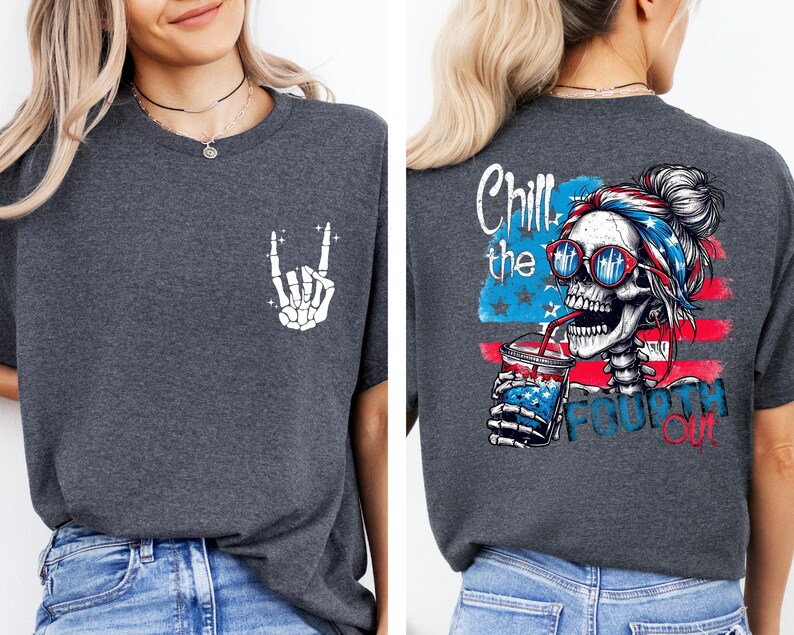 Chill The Fourth Out Shirt, 4th of July Shirt, USA Shirt, Funny 4th of July Shirt, Retro American Flag Shirt, Independence Day Shirt,USA Tee image 6