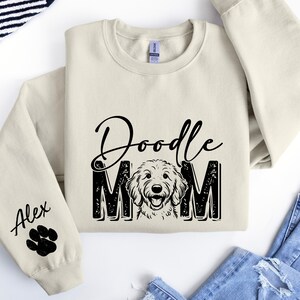 Goldendoodle Custom Sweatshirt, Doodle Mom Sweater, Goldendoodle hoodie, Golden Doodle mom, Golden Doodle Gifts, Personalized Dog Sweater image 5
