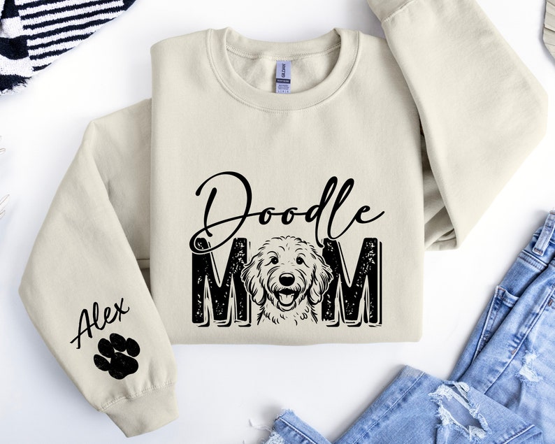 Goldendoodle Custom Sweatshirt, Doodle Mom Sweater, Goldendoodle hoodie, Golden Doodle mom, Golden Doodle Gifts, Personalized Dog Sweater image 5