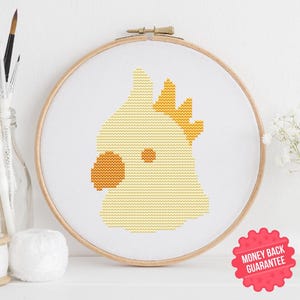 Mini Huhn Kreuzstichmuster: Easy Farmhouse Embroidery