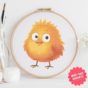 Lustiger Vogel Kreuzstichmuster, Sofort PDF Flauschiges Vogel Kreuzstichmuster Einzigartiges Snarky Vogel Kreuzstichmuster - Sofort PDF Download