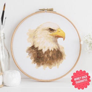 Weißkopfseeadler Kreuzstichmuster Aquarell Adler Kreuzstichmuster Adler Bunt Kreuzstichmuster Kreuzstichmuster Kreuzstichvorlage