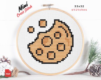 Mini Cookie Cross Stitch Pattern - Instant Download PDF