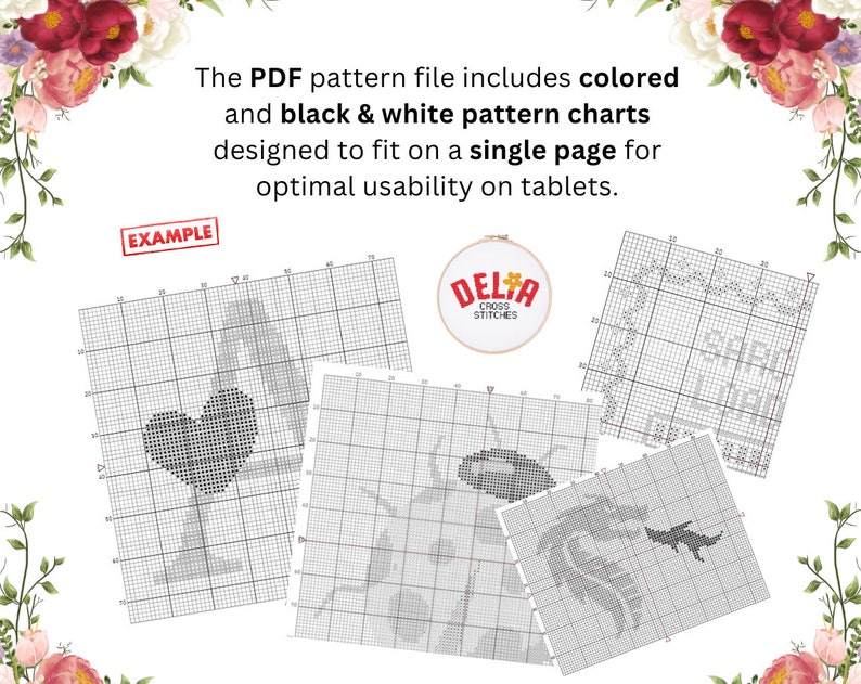 Green Maple Leaf Cross Stitch Pattern PDF Download Nature-inspired Home ...