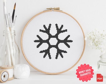 Snowflake Cross Stitch Pattern: Easy Winter Decor (Digital Download)