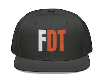 Embroidered Snapback Cap - Political Parody FDT - Forget Donald Trump Hat, Resistance Baseball Cap, Activist Headwear, Protest Snapback,