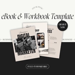 Ebook Template Canva, Coaching Workbook Template, Lead Magnet Template, Course Creator Template, Coaching Worksheets, Ebook PDF,