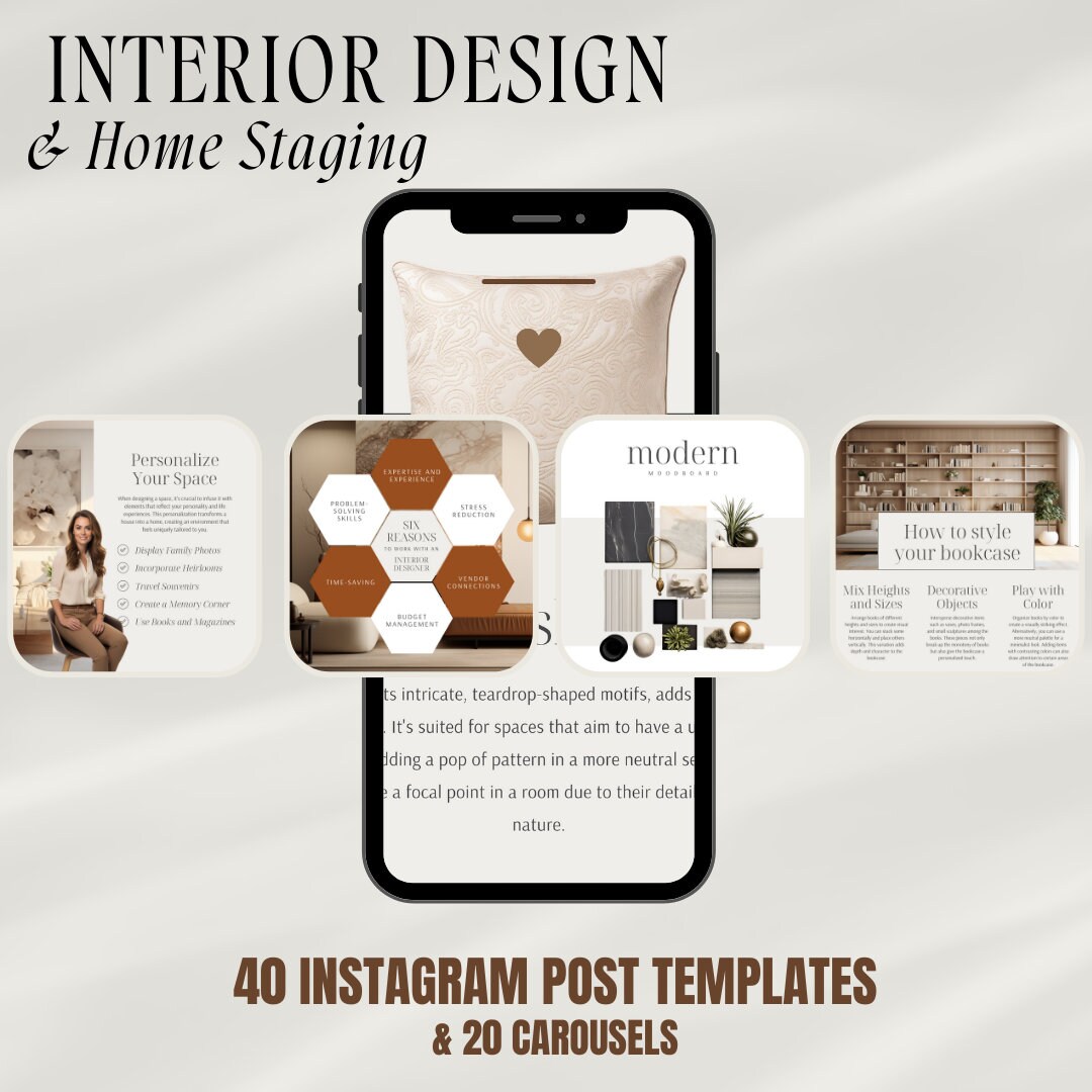 Home Decor Instagram Posts Template, Instagram Social Media Templates ...