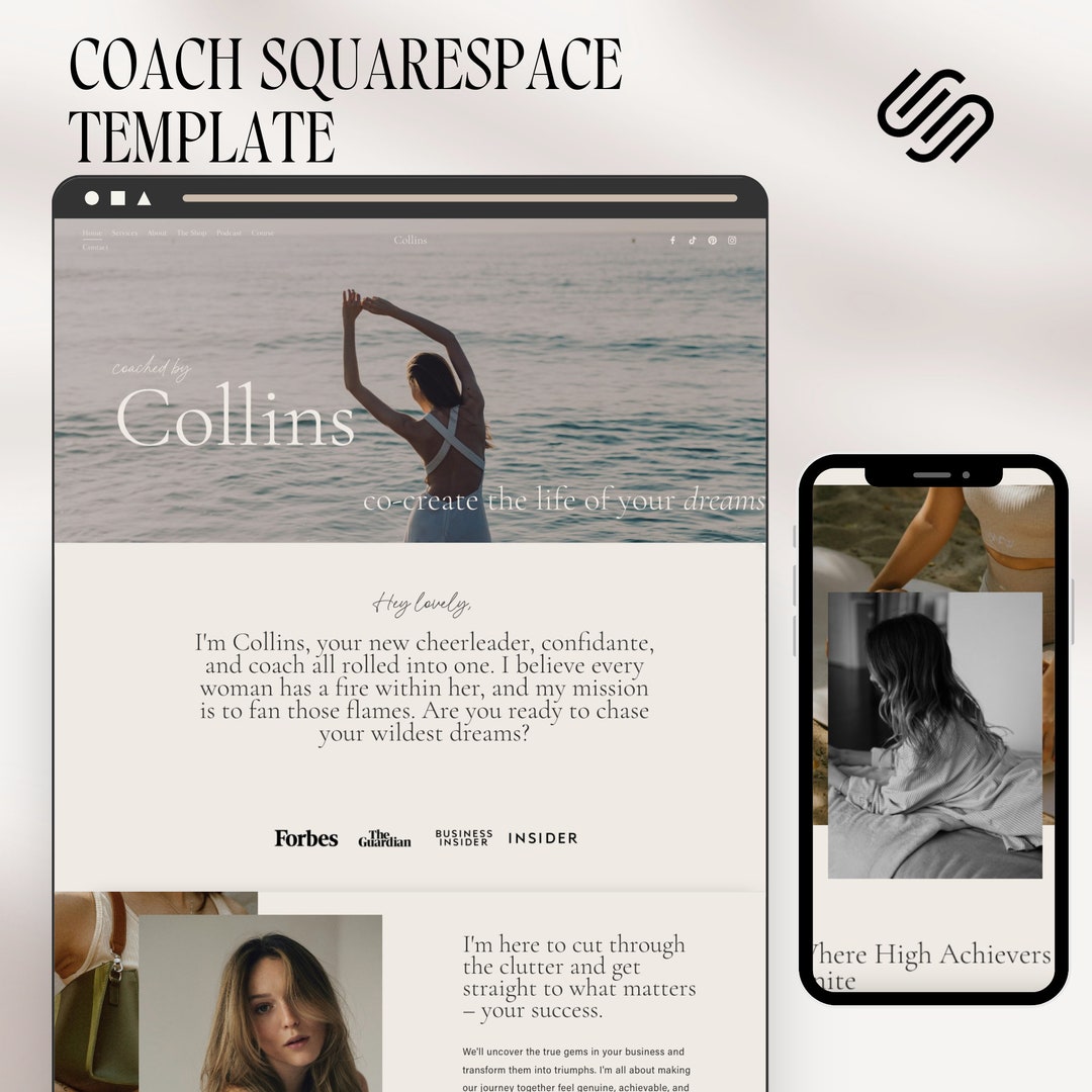 Coaching Squarespace Website Template, Website Design for Services ...