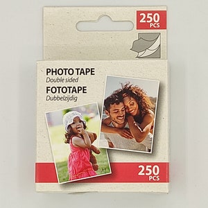 Ruban photo double face 250 pièces dans un ensemble pratique de bandes adhésives photo pour une fixation sûre et propre des photos image 1