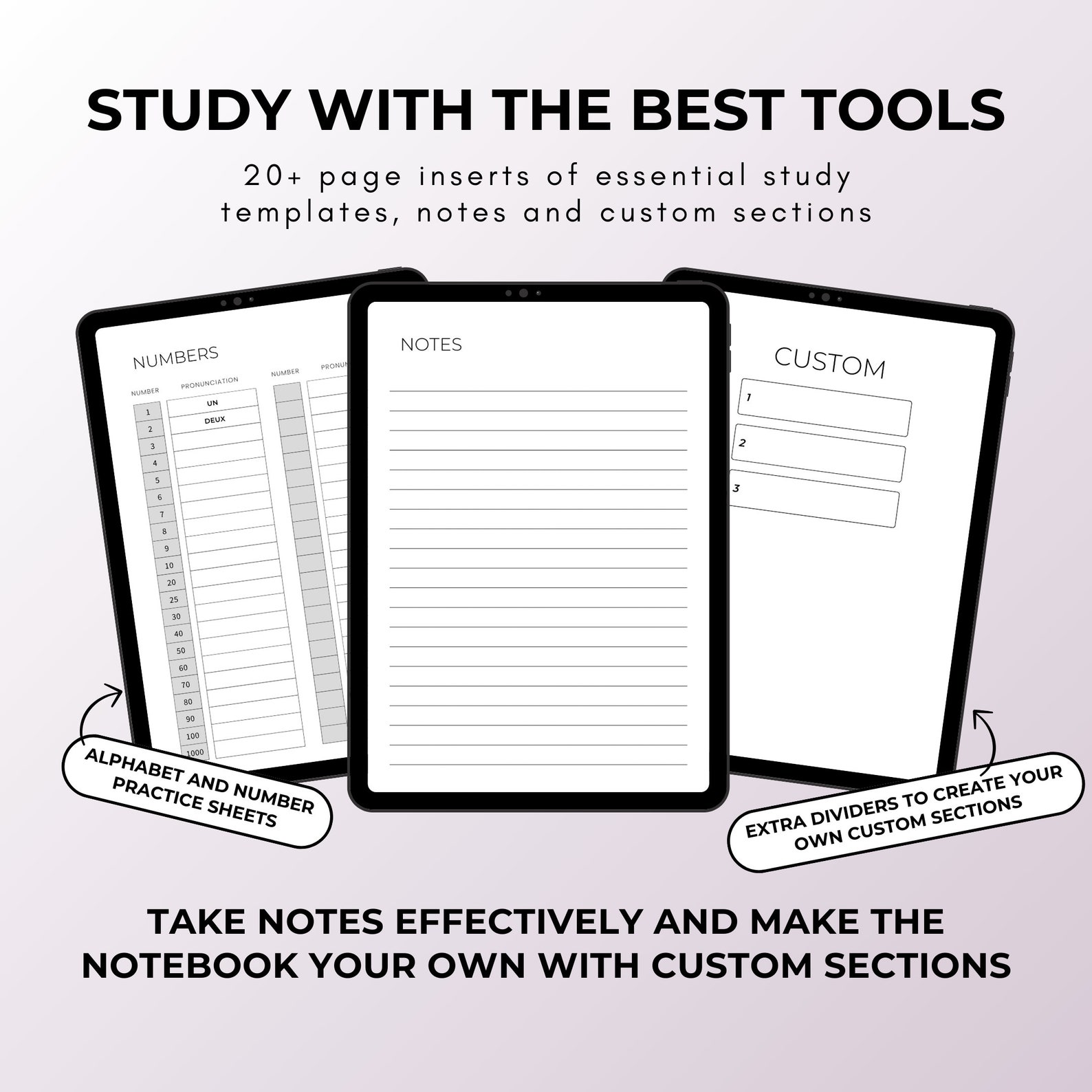 French White Language Learning Notebook, Hyperlinked Journal, iPad ...