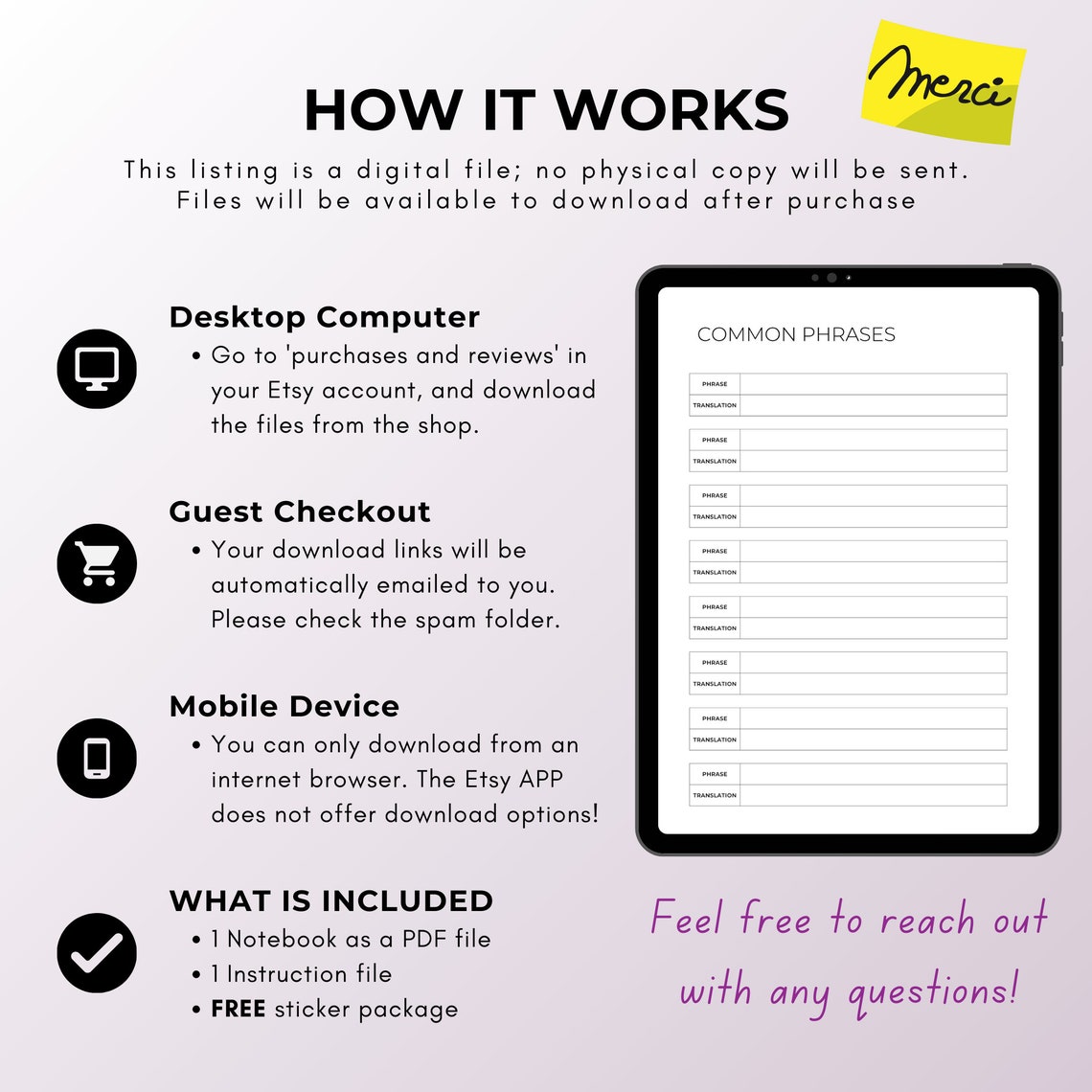 French White Language Learning Notebook, Hyperlinked Journal, iPad ...