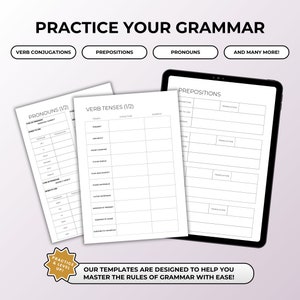 French White Language Learning Notebook, Hyperlinked Journal, iPad ...
