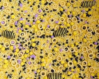 Buzzing Bees Sensory Bin Filler | Honeybee Sensory Bin Filler | Bee Toys | Bee Collection | DIY Sensory Bin