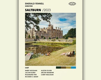 Saltburn Movie Poster - Mid-Century Minimalist - Digital Download