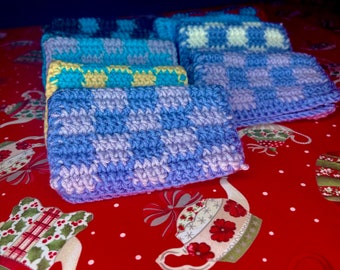 Checkered card holder crochet pattern