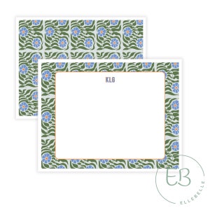 Papeterie personnalisée, Carte de correspondance imprimable, Papeterie à imprimé bloc, Collection Palm Beach, Monogramme ombre à bloc, Design grand millénaire
