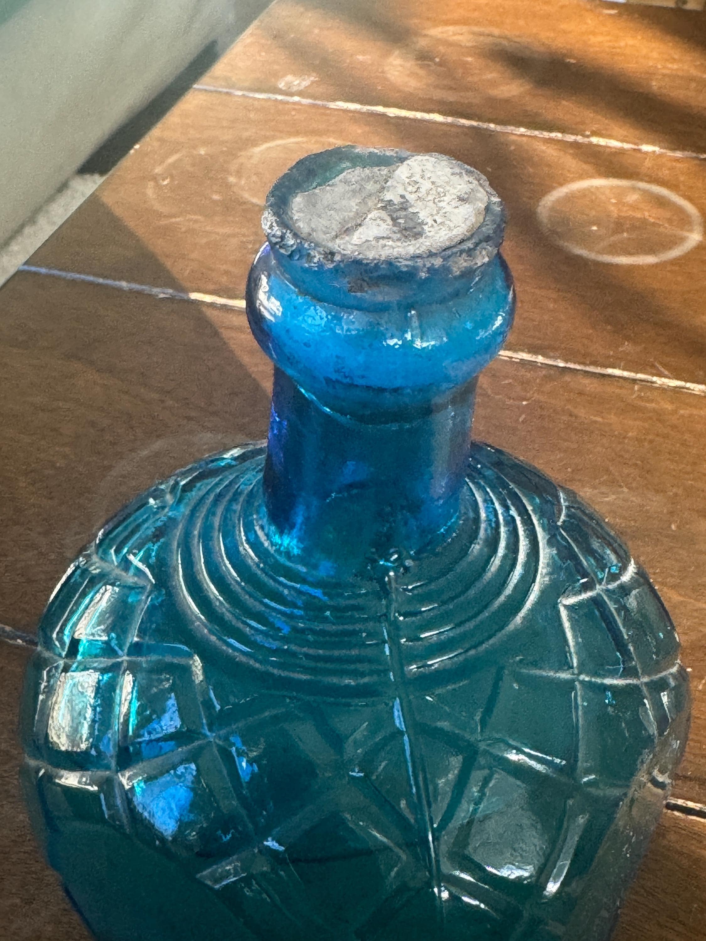 【新作】crack glass ブラックブルー　feuerhand Harden Star Hand Glass Fire Grenade Fire Extinguisher, Antique