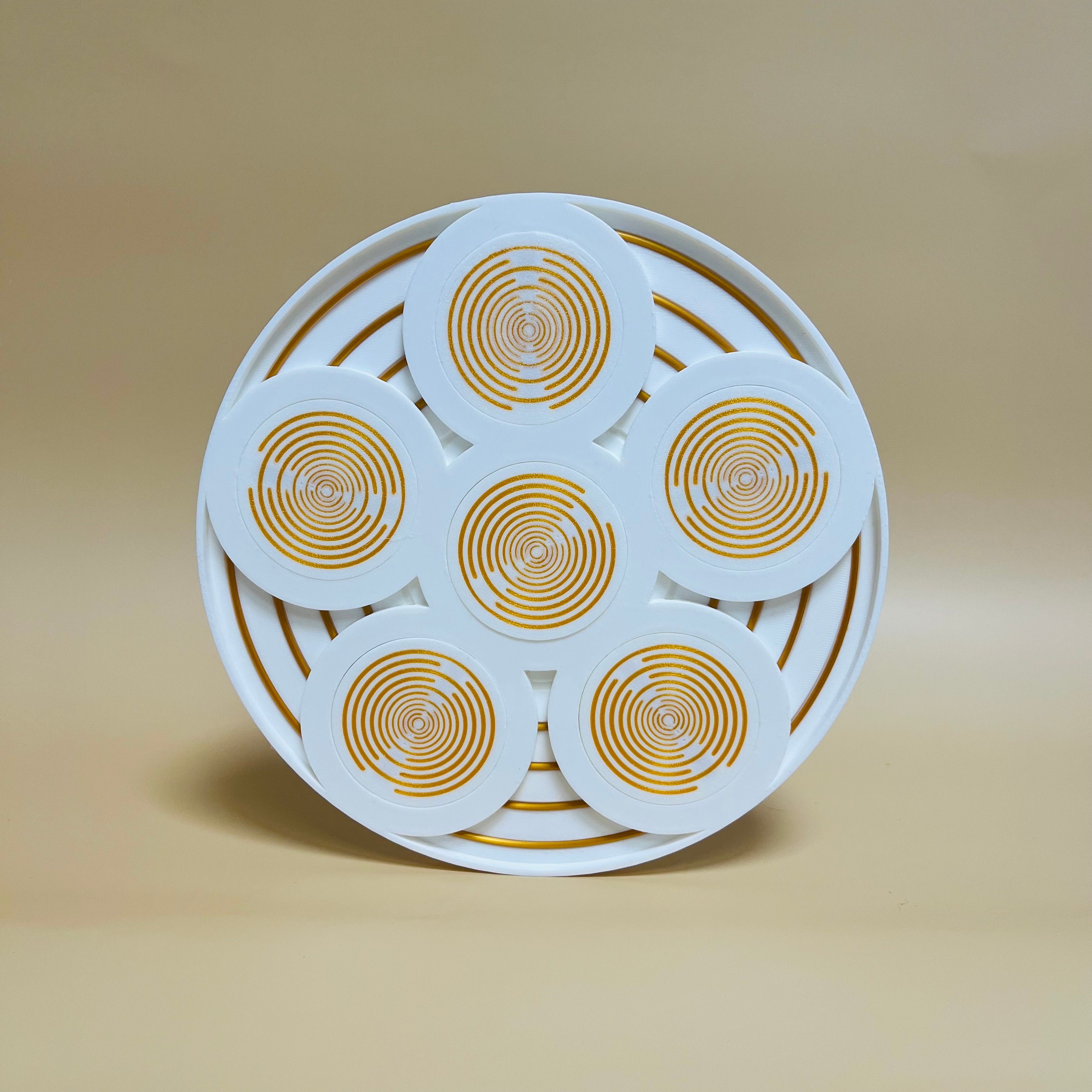 Tesseract Radionics Plate with 6 Lakhovsky MWO Discs to Energize Orgone Crystals and Water with Positive Energy and Harmony