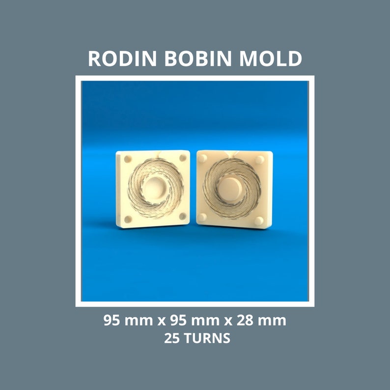 Silicone Template Rodin Coil STL File 3D Print Rodina Coil Mold Resin