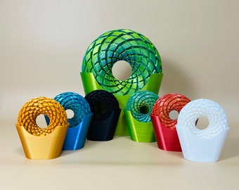 Rodina Torus Colorful Glowing – Rodin Coil Toroidal Field Generator, Sacred Geometry with Magnetic Frequency Base