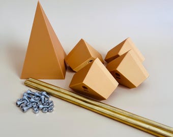 3D Nubian Pyramid Connector Kit | Pipe Connectors for 6-20mm Pipes | Corner Connectors for Indoor and Outdoor Pyramid Construction