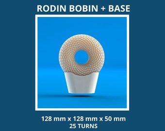 Digital File STL Rodin Bobin Coil for 3D Printing Generatore Campo Toroidale Protezione 5G  - STL 128 x 128 x 50 mm 24 Giri