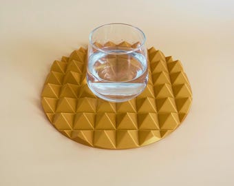 Giza Pyramid Energy Tray with Sacred Geometry in PLA | Water, Crystal, and Meditation Tray in Various Sizes