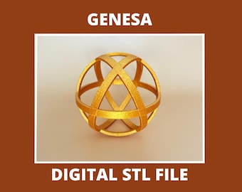 Genesa Crystal STL - Digital File for 3D Printing | Harmony, Positive Energy and Sacred Geometry