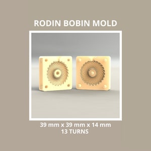 Small Template Torus Rodin Silicone STL Rodin Coil Taurus Pendant Toroidal Field Generator - 39 x 39 x 14 mm 13 Turns