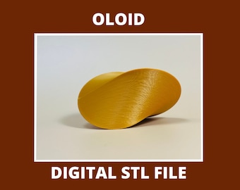 Oloid 3D Print: Artistic Model - Sacred Geometry Anti Oloid - 3D File Digital Print STL File - Platonic Geometry Golden Ratio