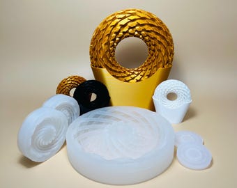 Phi Torus Channel Silicone Mold for Rodin Coil Wrapping Sequence 369 Silicone Mold Template Epoxy Resin Crystals