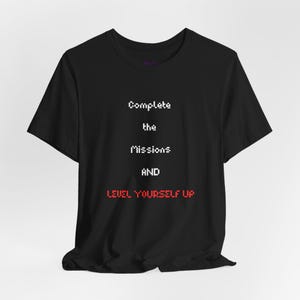 Pixel Style Level Up Unisex Tee, Gamer Gift, Gaming Shirt, Video Game Fan, Geek Clothing, Retro Gamer Top