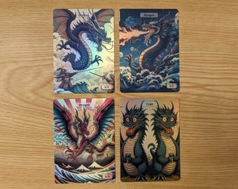 4 foil Dragon Tokens for Magic the Gathering (Angel Tokens on the back)