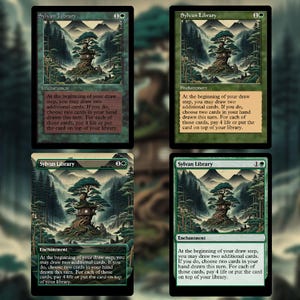 Carta de teste personalizada da Sylvan Library para Magic the Gathering (sem bordas, oldschool, pré-moderna ou moldura regular)