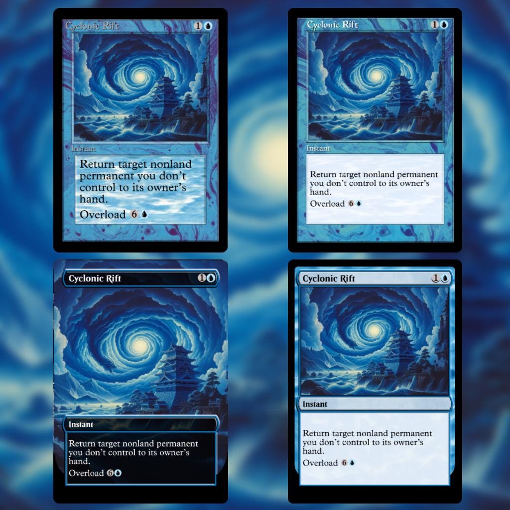 Cyclonic Rift Custom Playtest Card for Magic the Gathering (borderless,  Oldschool, Premodern or Regular Frame) - Version A - Etsy