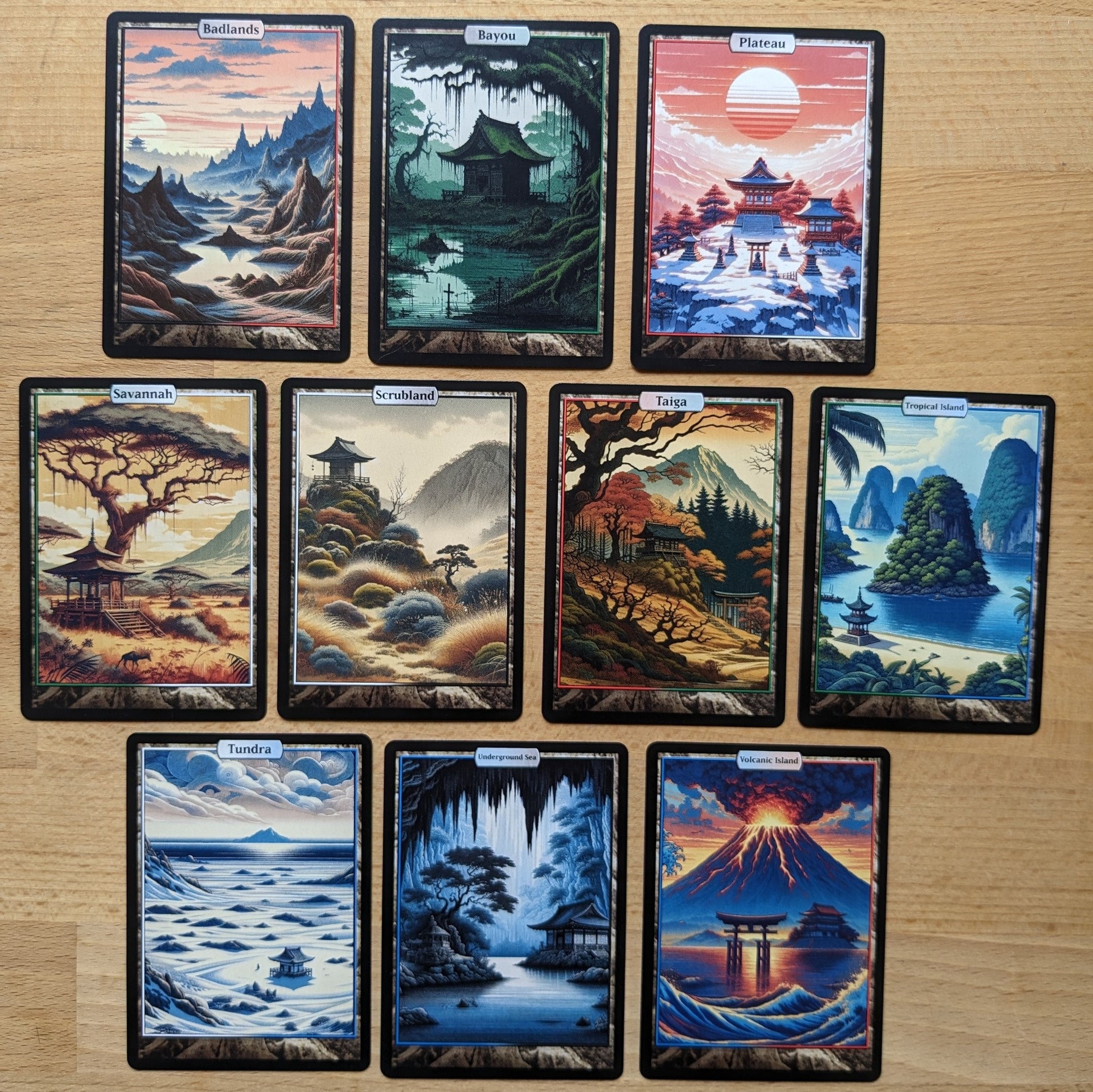 10 Dual Lands (custom Full Art Lands for Magic the Gathering) - Etsy