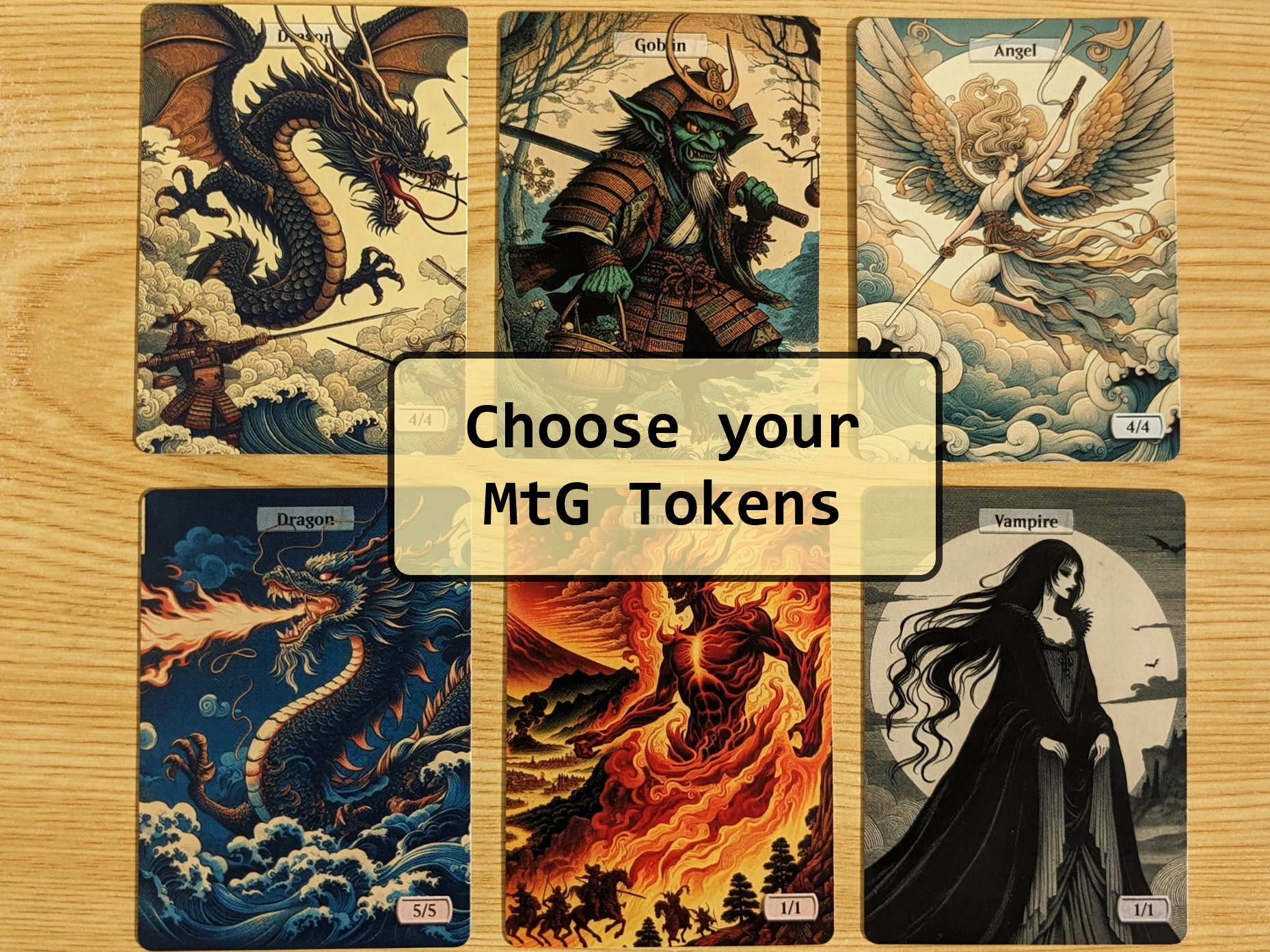Choose your Custom Tokens / Basic Lands for Magic the Gathering