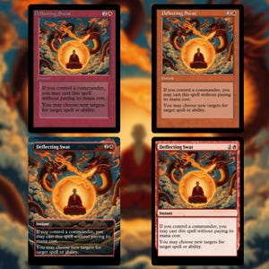Carta de teste personalizada Deflecting Swat para Magic the Gathering (sem bordas, oldschool, pré-moderna ou moldura regular) - Versão A