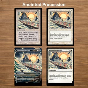 Anointed Procession custom Playtest Card for Magic the Gathering (Borderless, Oldschool, Premodern or Regular Frame)