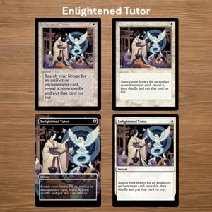Carta de teste personalizada do Enlightened Tutor para Magic the Gathering (sem bordas, oldschool, pré-moderna ou moldura regular)