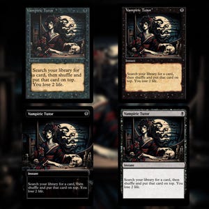 Cartão de teste personalizado do Tutor Vampírico para Magic the Gathering (sem bordas, oldschool, pré-moderno ou moldura regular)