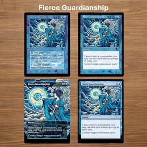Carta de teste personalizada Fierce Guardianship para Magic the Gathering (sem bordas, oldschool, pré-moderna ou moldura regular)
